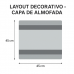 Capa de almofada Bordada Fiorela - 45x45cm - 100% Algodão